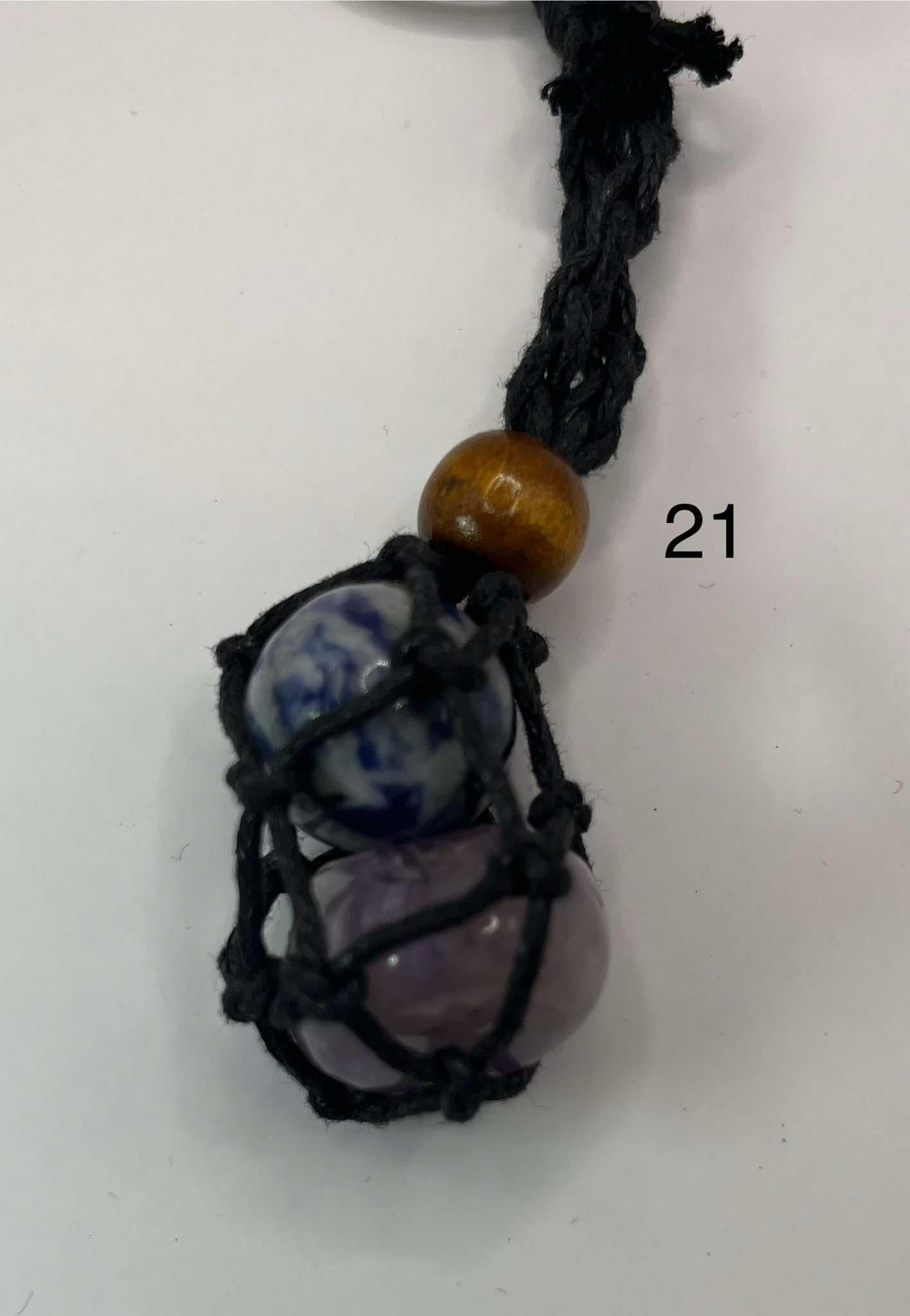 Pendentif pour chien en sodalite et améthyste (21)