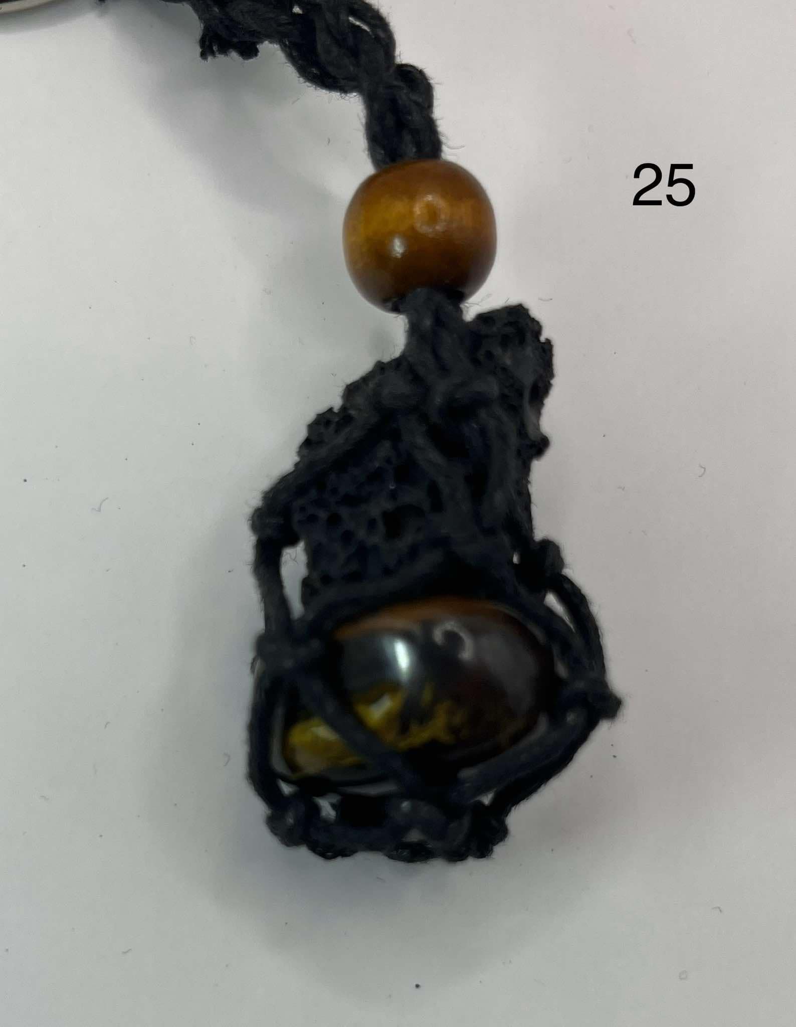 Pendentif pour chien Œil de tigre et Lave (25)