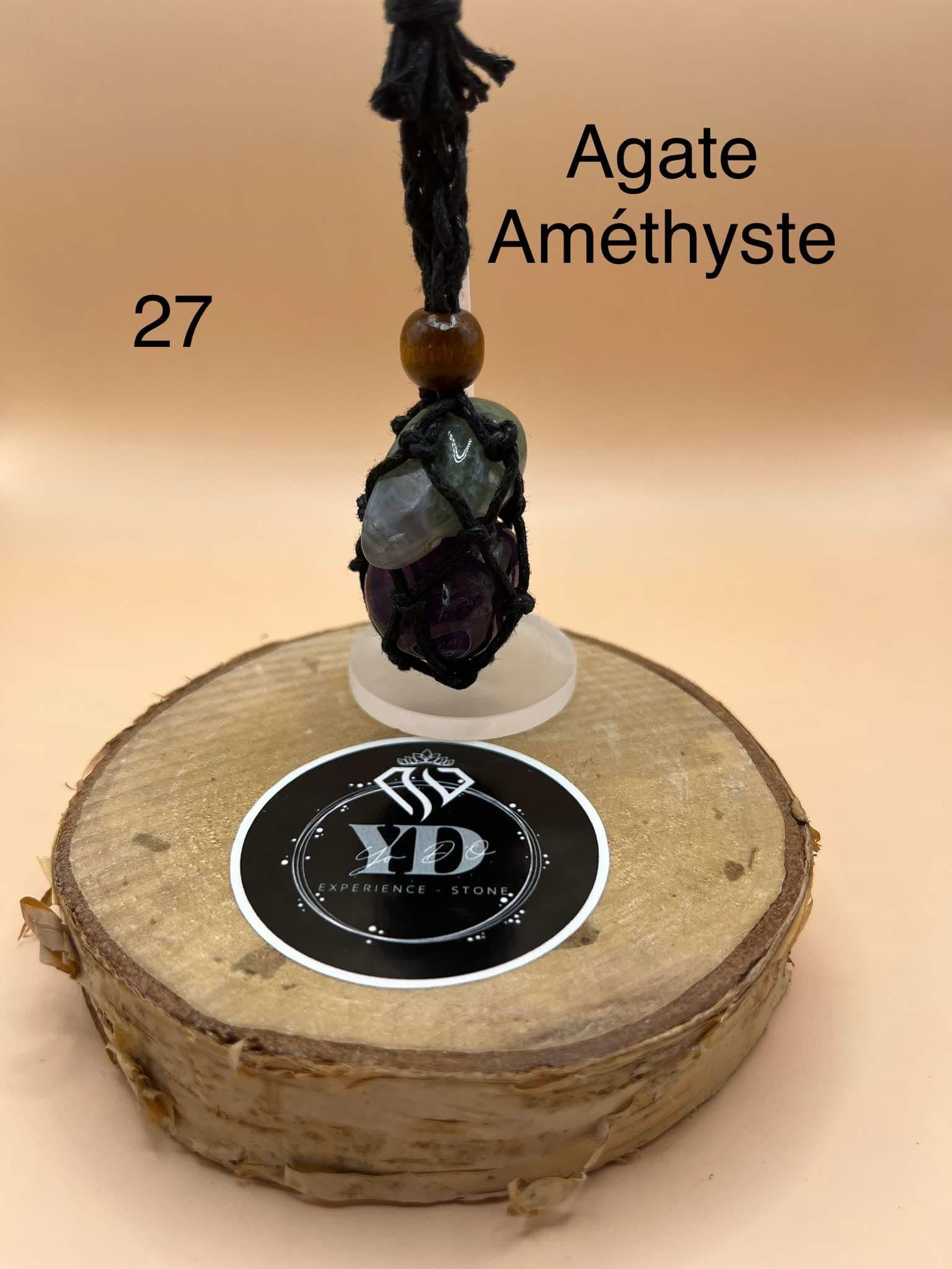 Pendentif pour chien en Agate Améthyste (27)