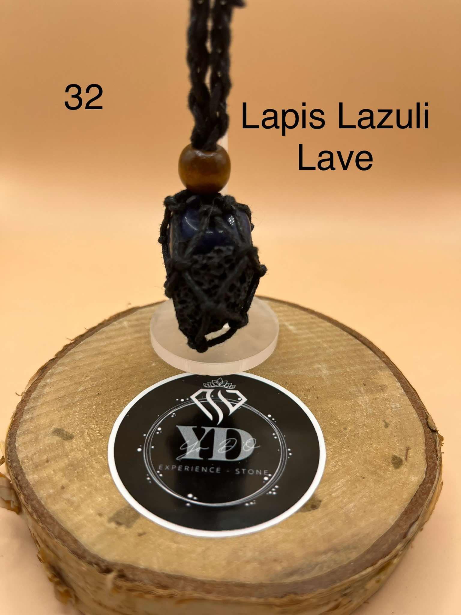 Pendentif pour chien en Lapis Lazuli et lave (32)