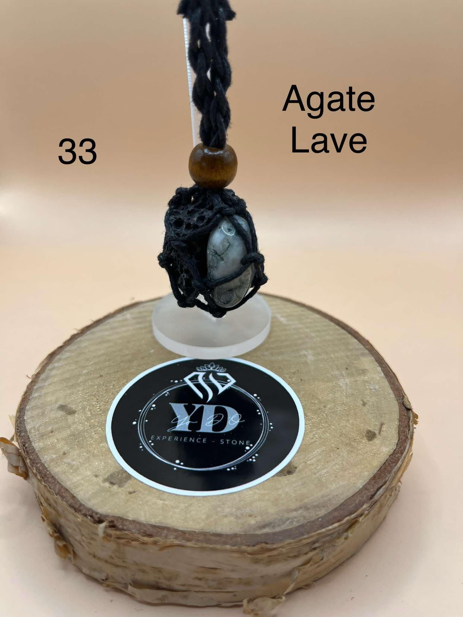 Pendentif en agate et lave (33)