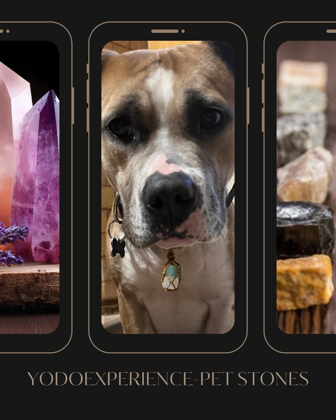 Possibilité de pendentifs ou colliers personnalisés pour votre animal de compagnie en choisissant 1, 2 ou 3 pierres maximum
