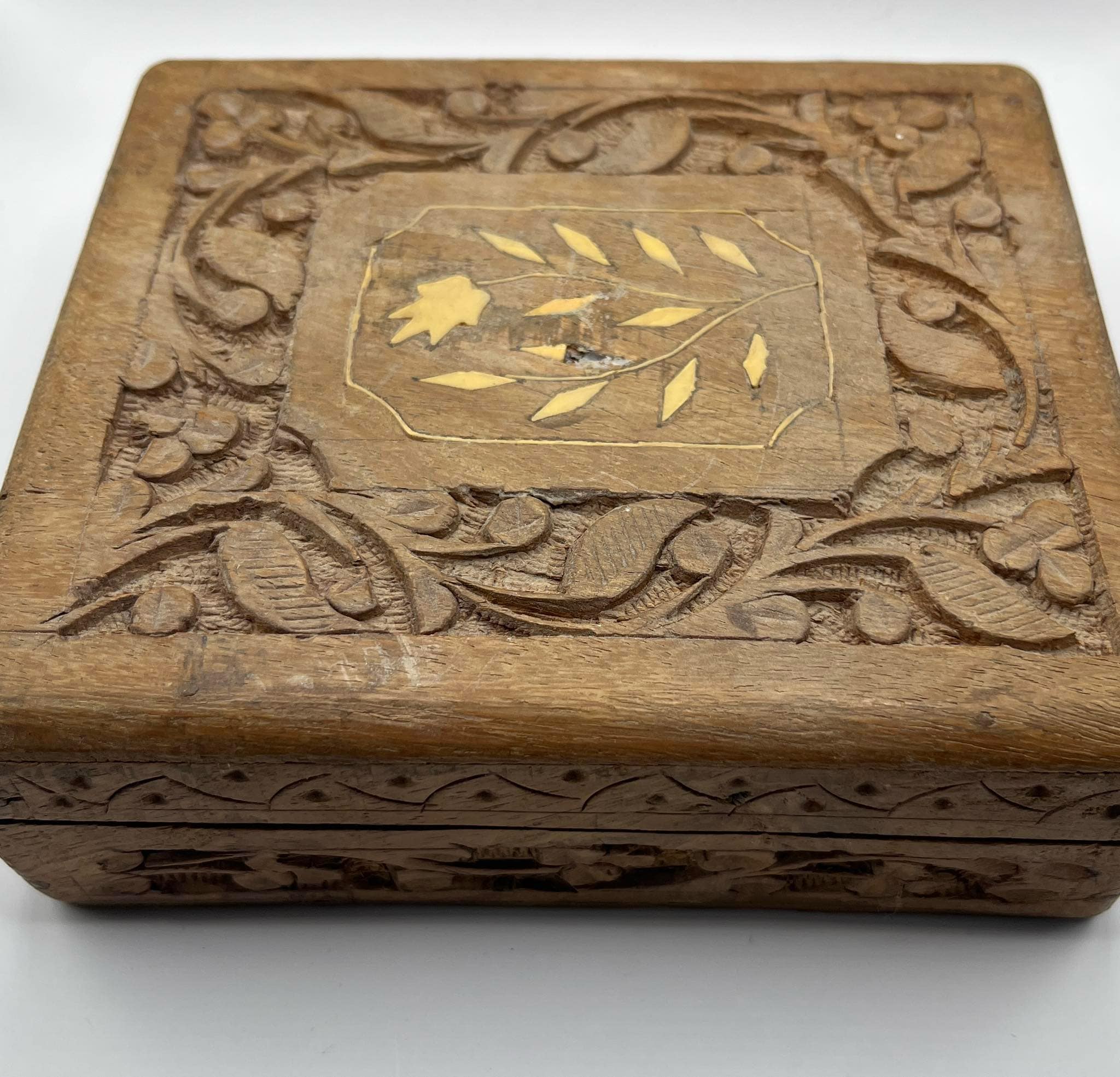 Pierres de sel de l'Himalaya dans un coffret en bois (acc7)