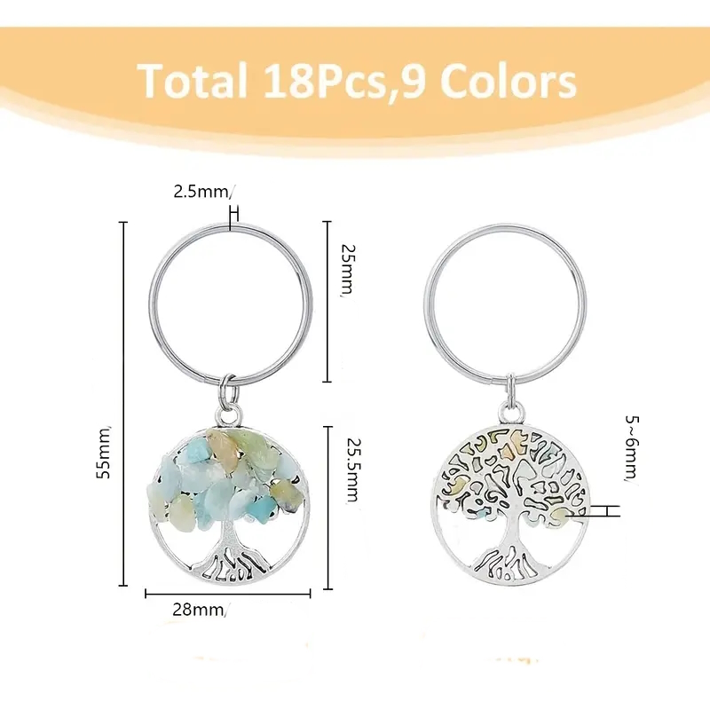 Porte-clés arbre de vie en pierres naturelles (pc2)