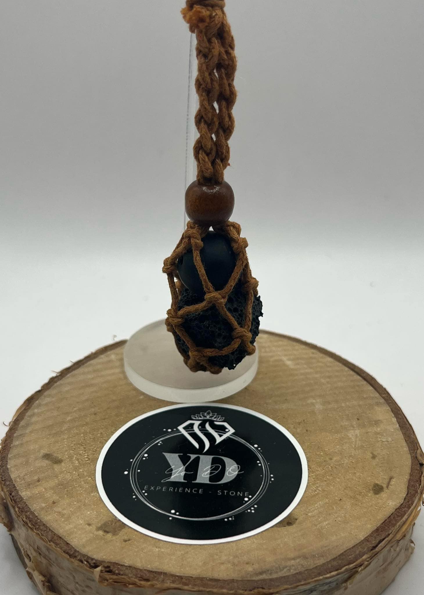 Pendentif pour chien Onyx mat et lave (34)