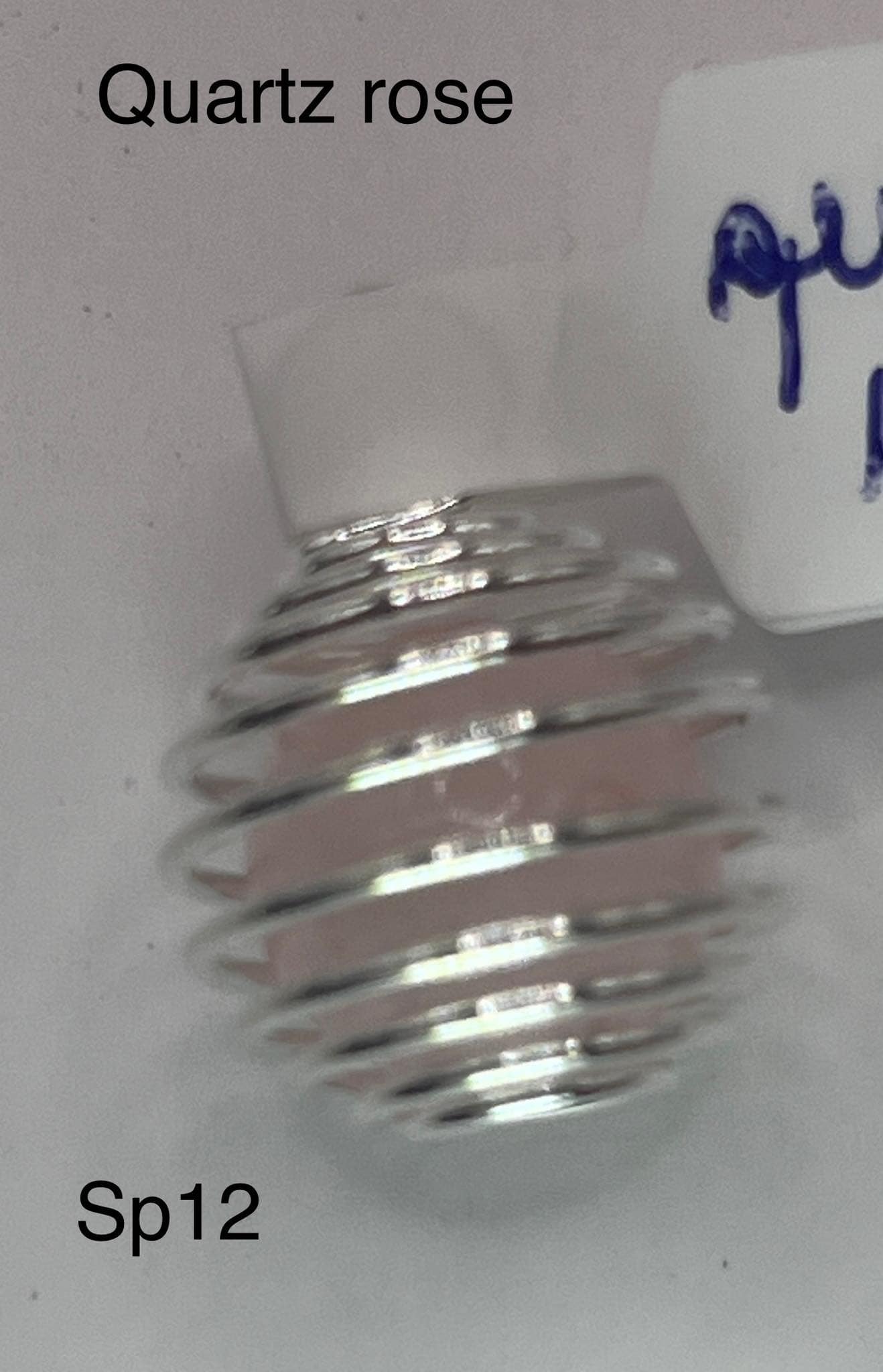 Pendentif spiralé Quartz rose (sp12)