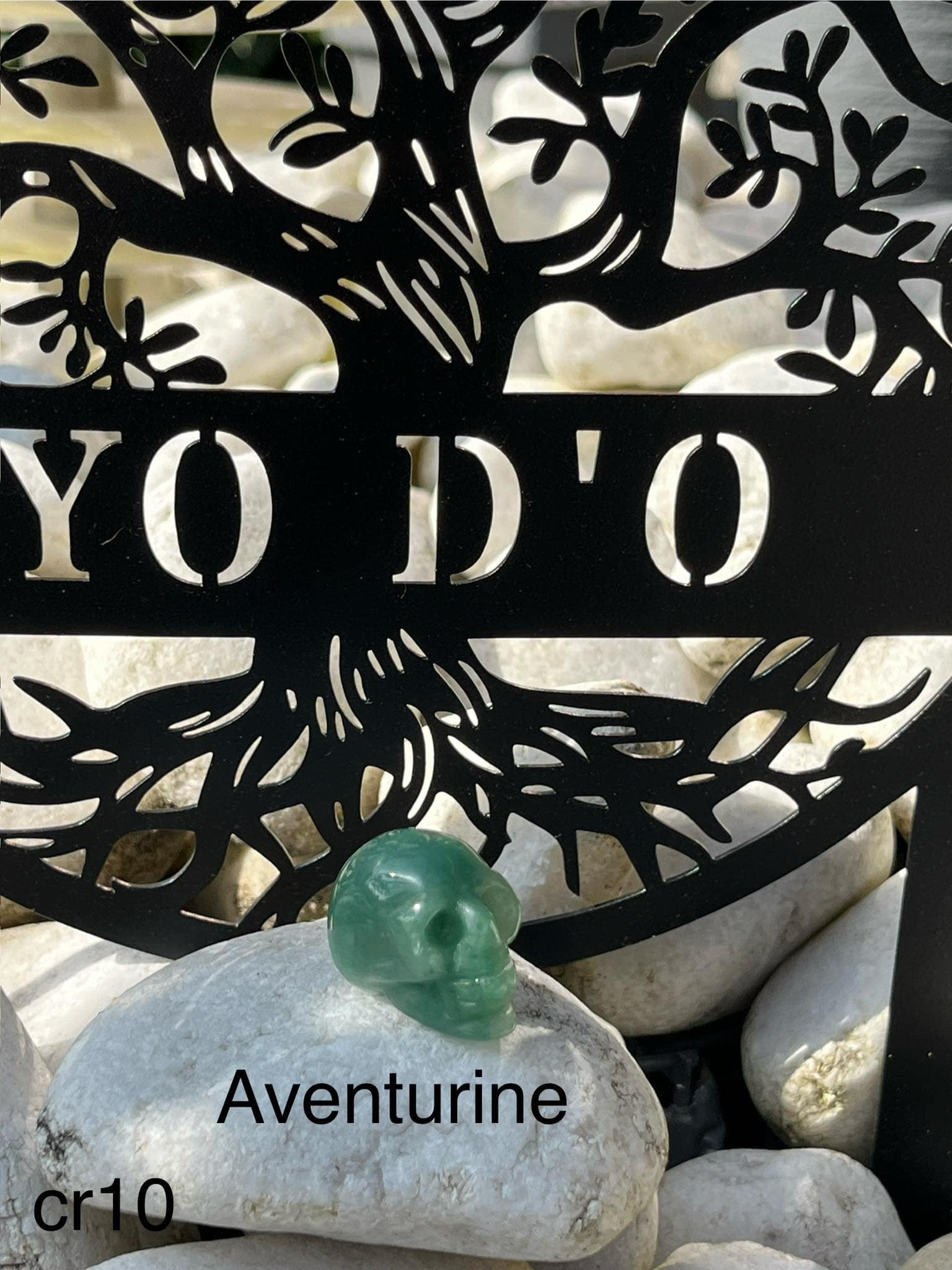 Crâne en aventurine (cr10)