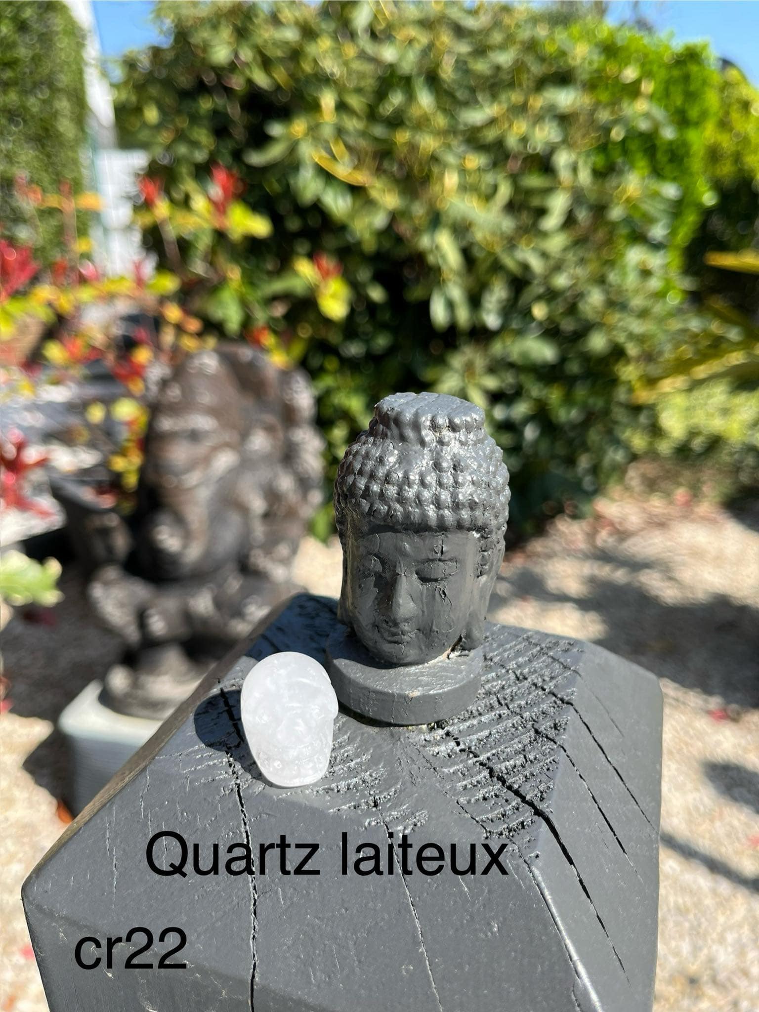 crâne en Quartz laiteux (cr22)