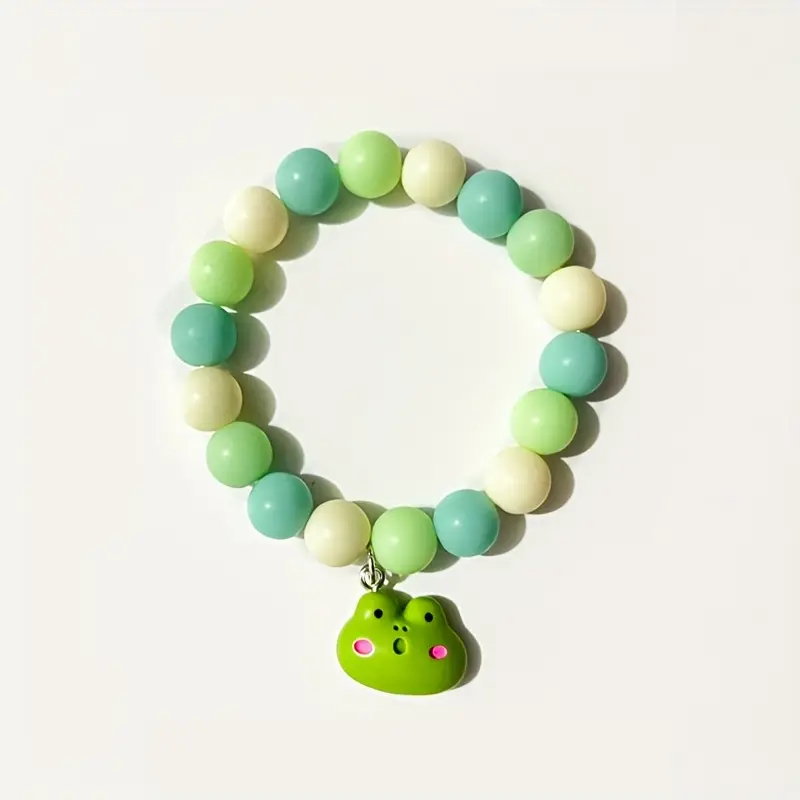 bracelet en perles acryliques, avec pendentif (11)