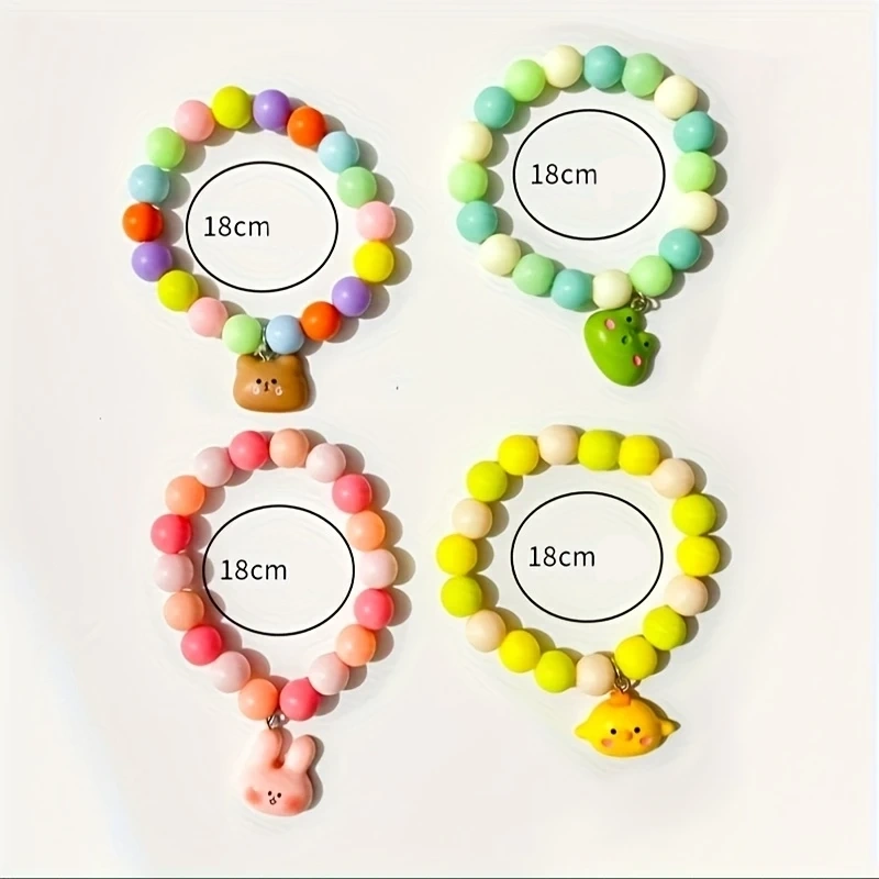 bracelet en perles acryliques, avec pendentif (13)