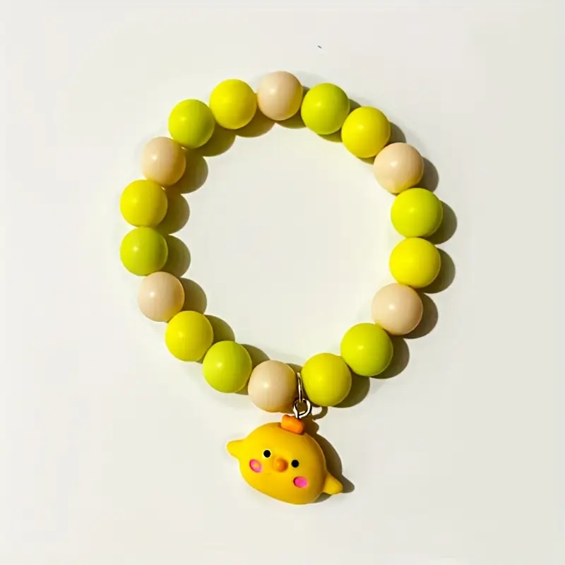 bracelet en perles acryliques, avec pendentif (13)