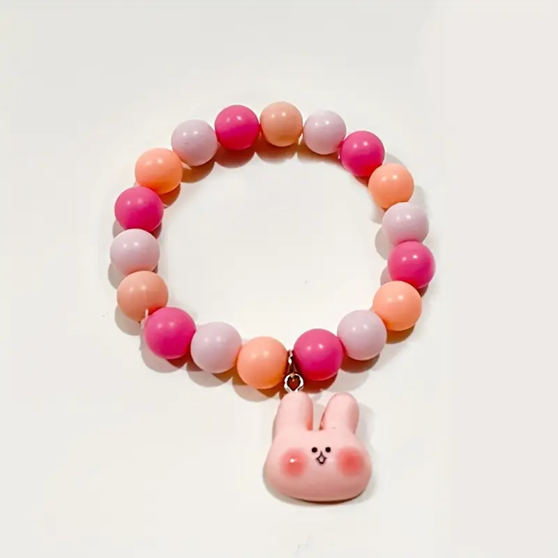bracelet en perles acryliques, avec pendentif (14)