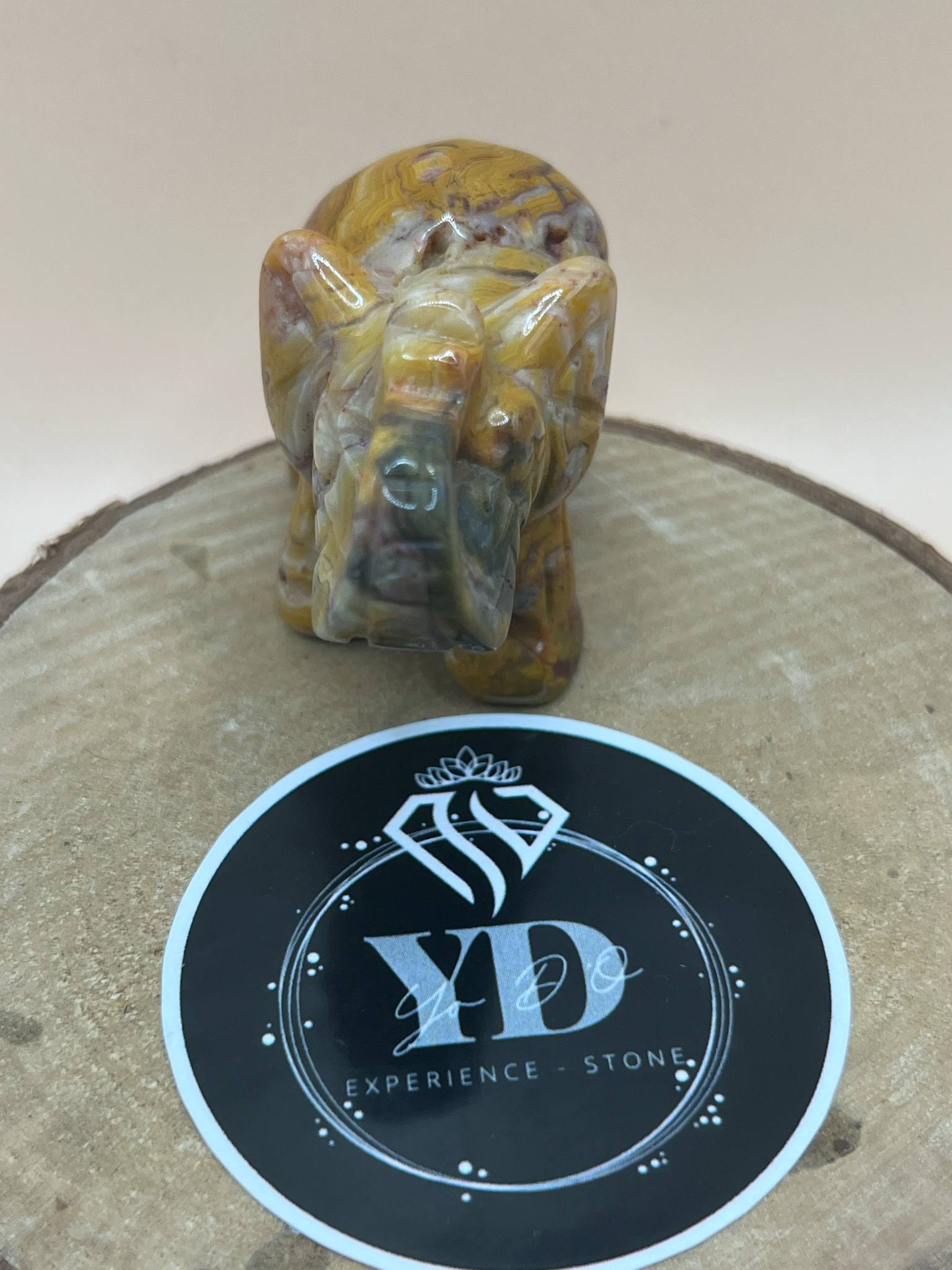 Éléphant en agate mexicaine (st8)