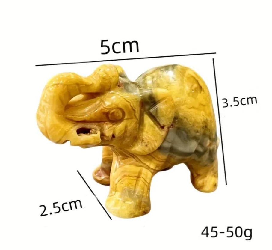 Éléphant en agate mexicaine (st8)