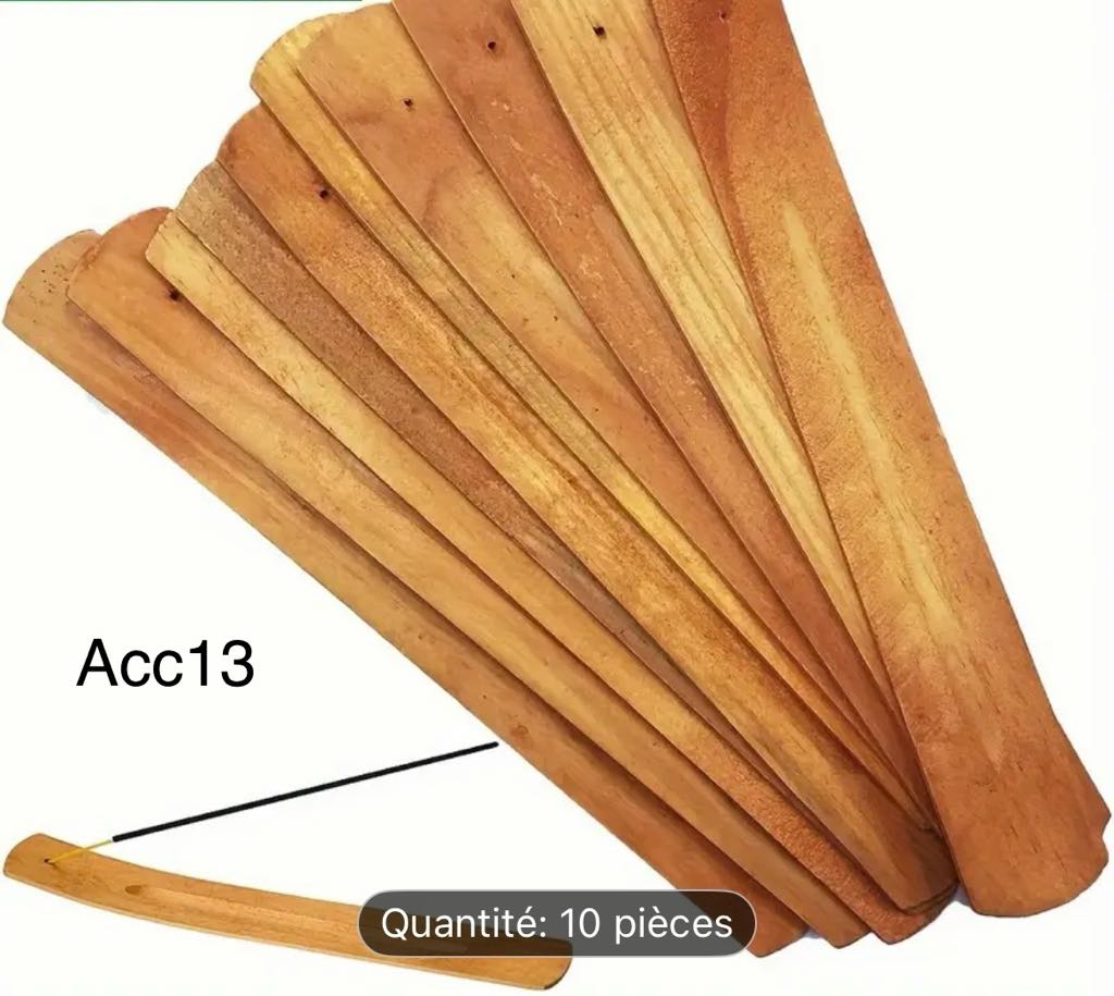 1 Porte-Encens en Bois de Pin Naturel - (acc 13)