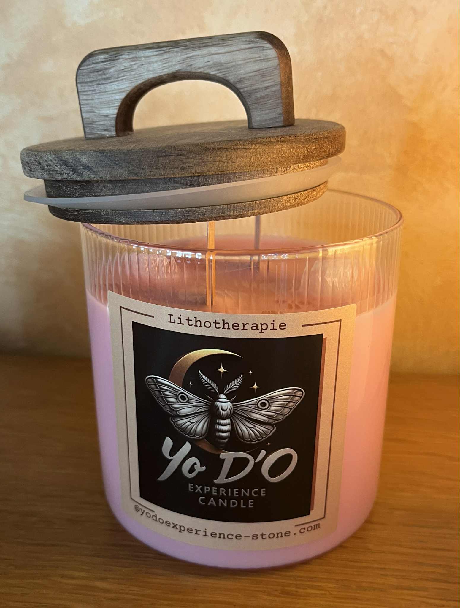 Bougie artisanale guérison profonde, paix intérieure et amour (Boug25)