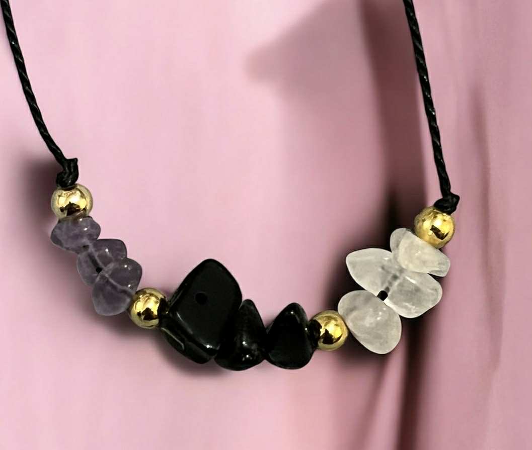 Bracelet en pierres naturelles :(38) Protection • Apaisement • Amour 