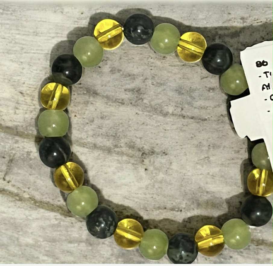 Bracelet en pierres naturelles (86) Protection – Sérénité – Vitalité – Chance – Abondance – Équilibre émotionnel – Joie – Confiance – Harmonie