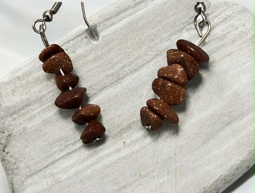 Boucles d'oreilles en pierres naturelles (119) Joie – Optimisme – Énergie – Confiance – Vitalité – Rayonnement – Abondance – Créativité – Motivation