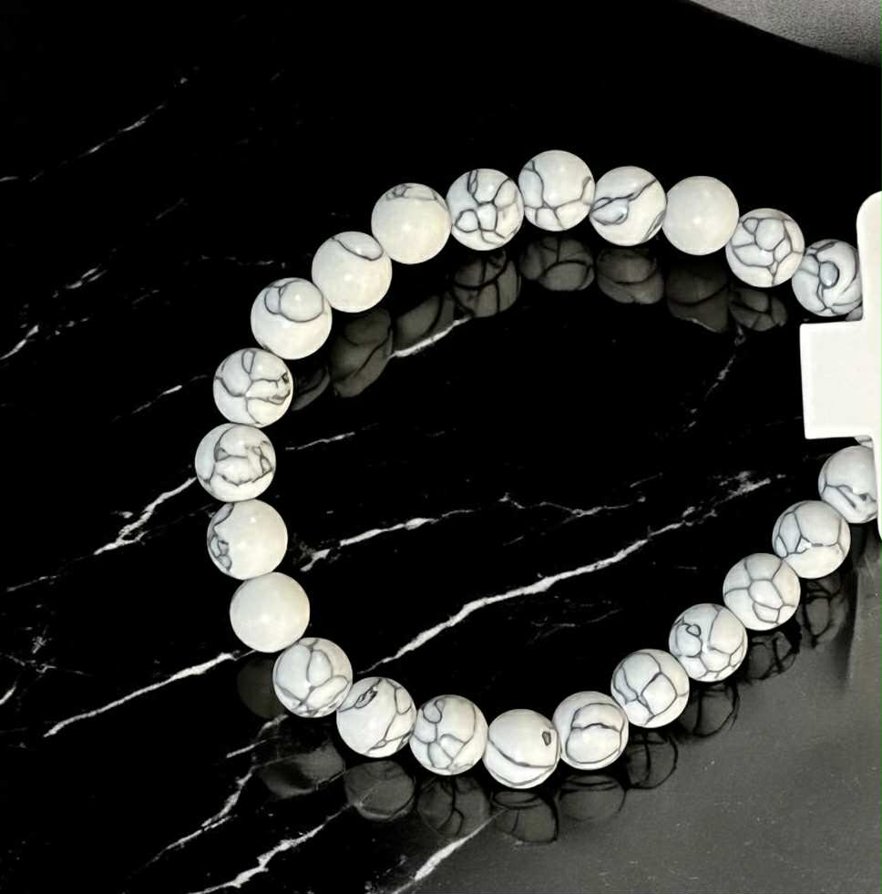 Bracelet en pierres naturelles (83) Calme – Sérénité – Apaisement – Méditation – Patience – Clarté mentale – Sommeil – Équilibre émotionnel – Lâcher-prise