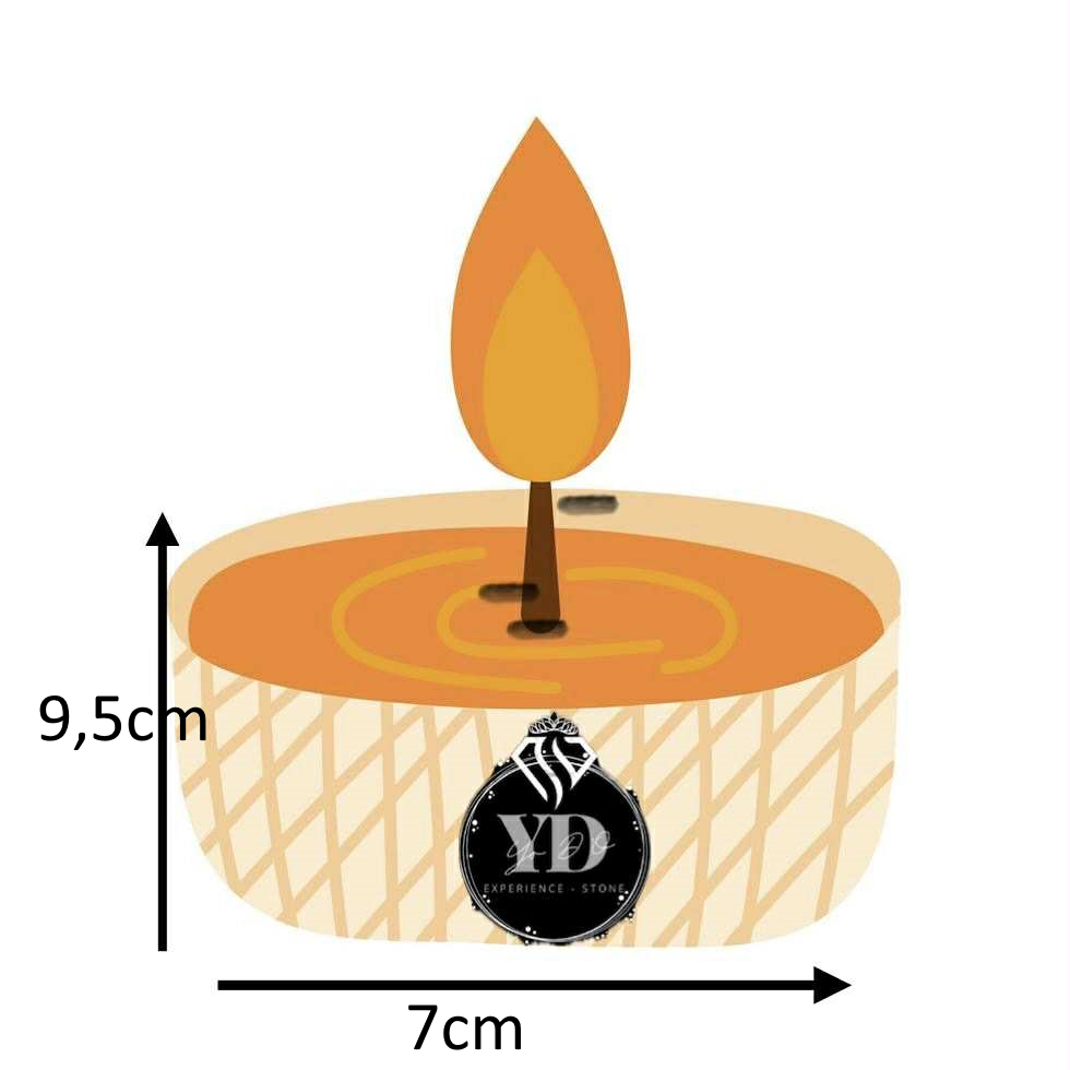 Bougie artisanale équilibre, chaleur, vitalité, sérénité, créativité, joie de vivre,... (Boug46)