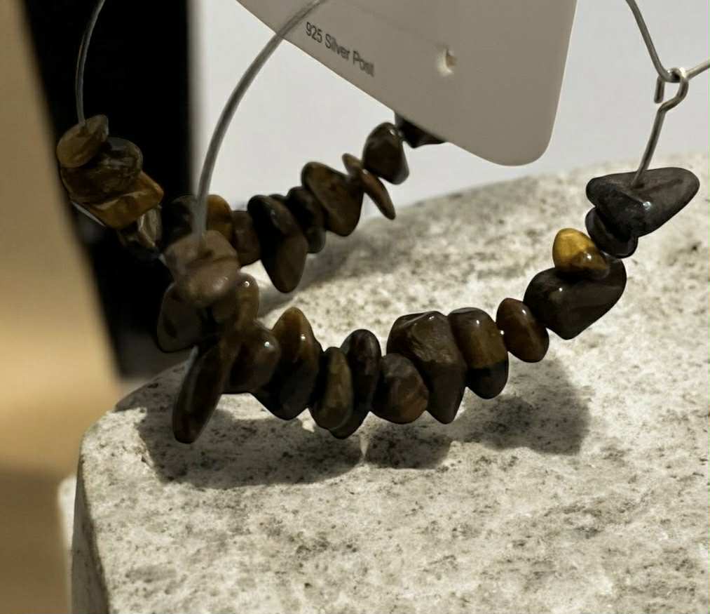  Boucles d'oreilles en pierres naturelles  (123) Protection – Confiance – Courage – Ancrage – Clarté mentale – Stabilité émotionnelle – Sérénité – Force intérieure – Vitalité