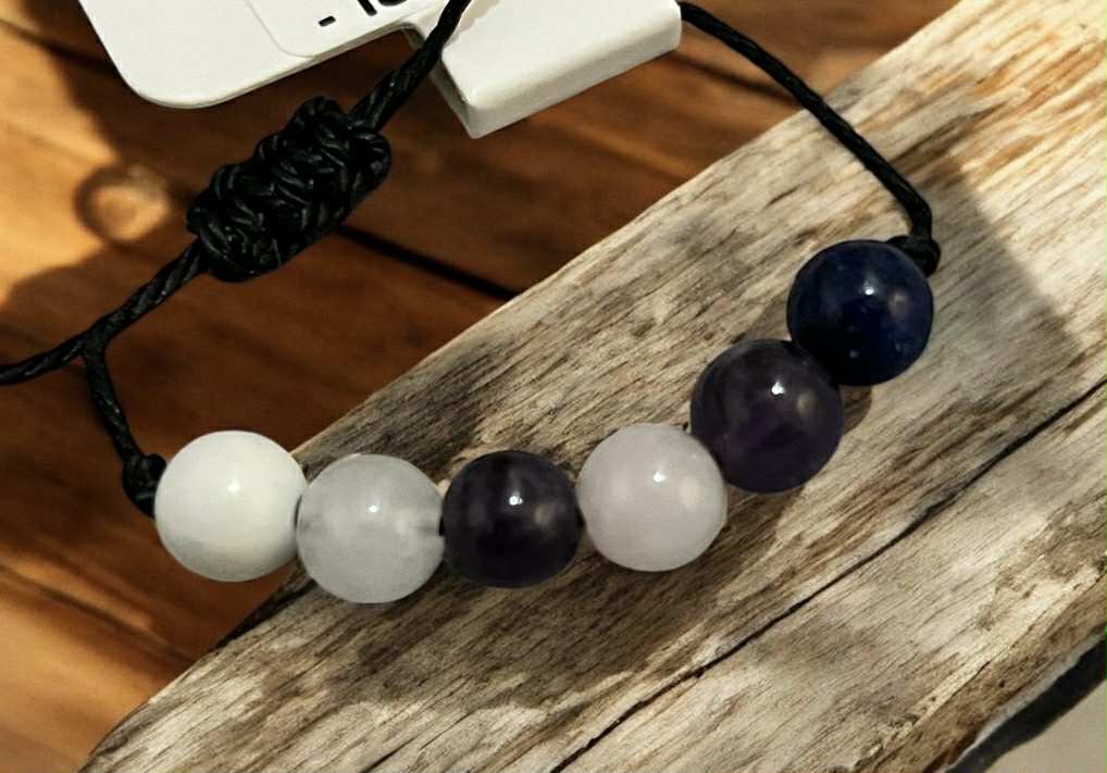 Bracelet en pierres naturelles (32)  insomnies Apaisement • Intuition • Sérénité 