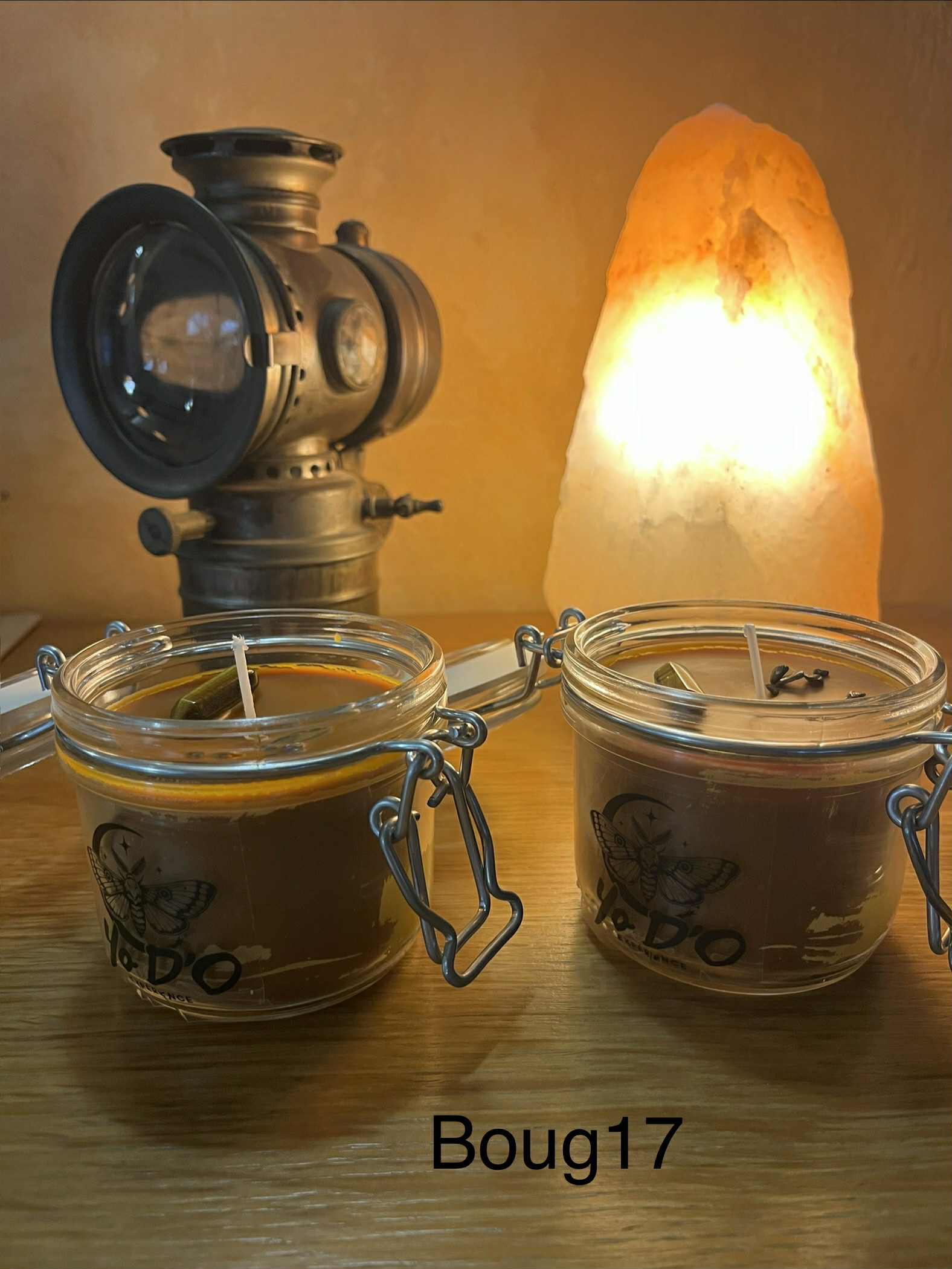 Bougies artisanales vitalité, protection, confiance en soi, motivation, bien-être émotionnel, énergétique et physique (Boug17)
