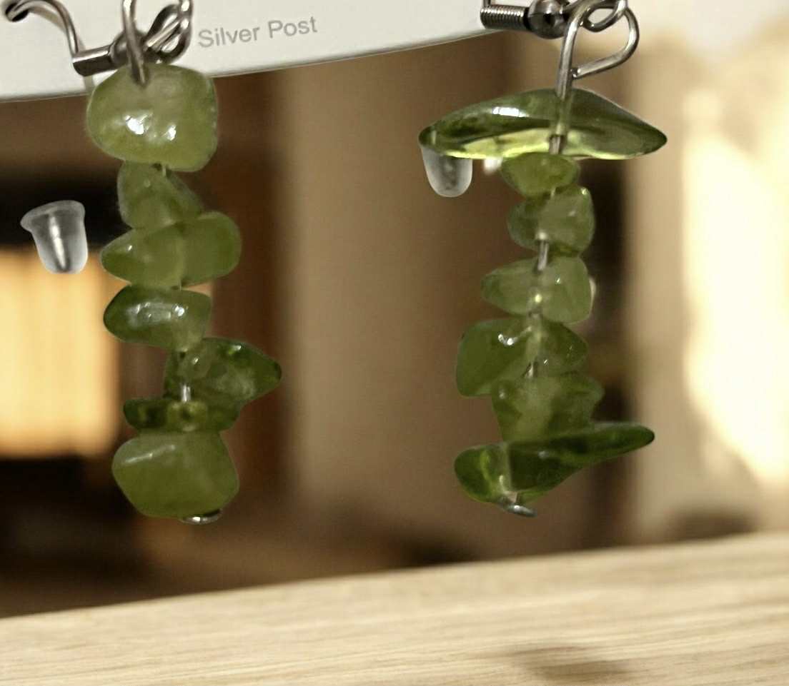 Boucles d'oreilles en pierres naturelles (121) Renouveau – Joie – Lâcher-prise – Protection – Vitalité – Clarté émotionnelle – Confiance – Énergie positive – Harmonie