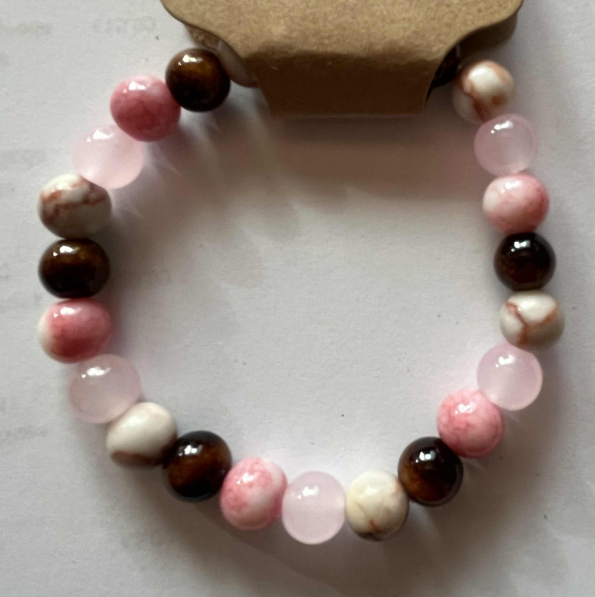 Bracelet en pierres naturelles (146) Protection – Amour – Équilibre – Confiance – Courage – Sérénité – Vitalité – Harmonie – Ancrage