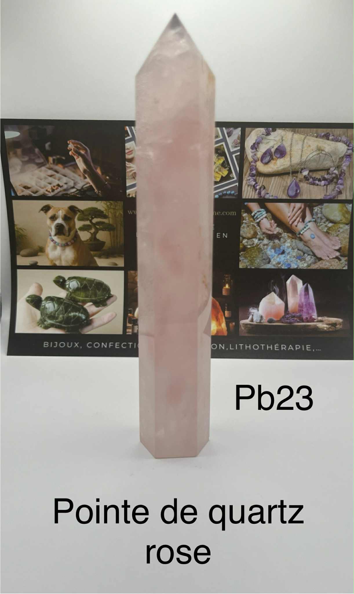Pointe de Quartz rose (Pb23)