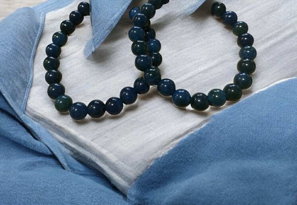 Bracelet en pierres naturelles (94) Clarté mentale – Communication – Motivation – Confiance – Sérénité – Créativité – Énergie – Concentration – Expression personnelle