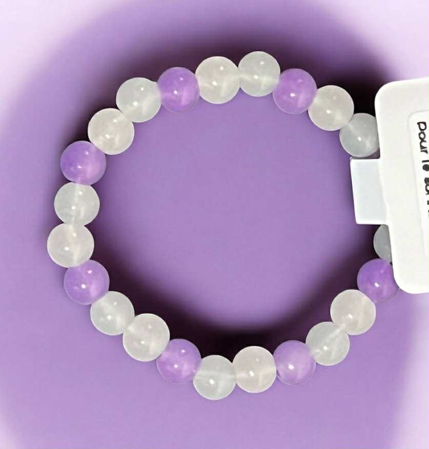 Bracelet en pierres naturelles (92) Sérénité – Amour – Communication – Protection – Apaisement – Équilibre émotionnel – Clarté mentale – Intuition – Harmonie