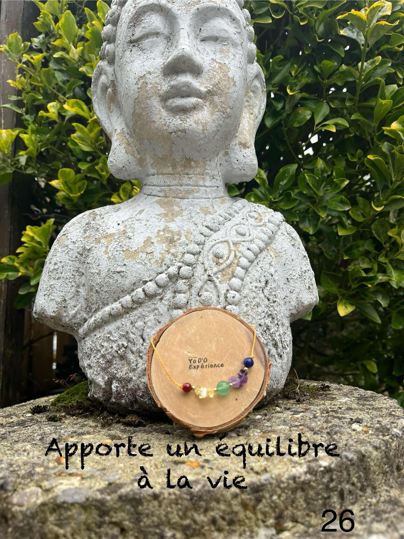 Bracelet en pierres naturelles (26) Équilibre • Clarté • Energie • Harmonie 