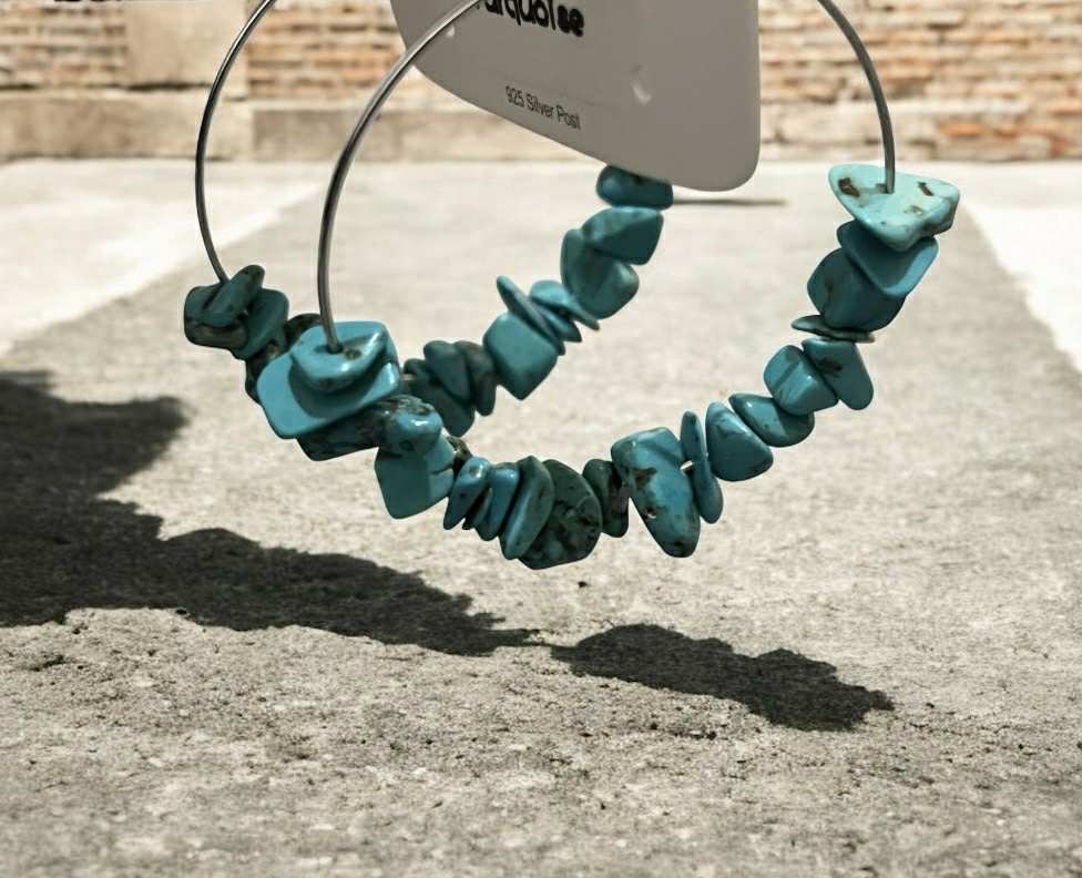 Boucles d'oreilles en pierres naturelles (127) Protection – Communication – Sérénité – Équilibre – Confiance – Vitalité – Apaisement – Clarté – Harmonie