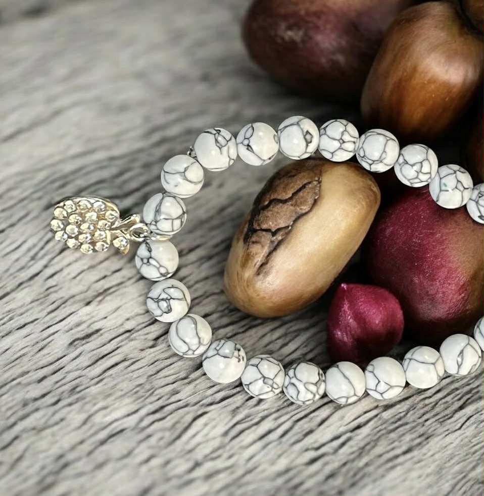 Bracelet en pierres naturelles (81) Protection – Sérénité – Clarté – Apaisement – Communication – Équilibre émotionnel – Harmonie – Purification – Spiritualité