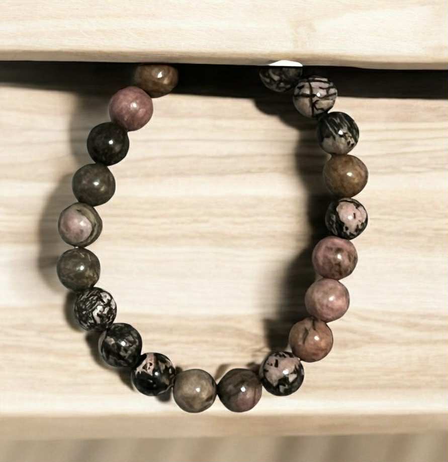 Bracelet de perles naturelles (90) Amour – Guérison émotionnelle – Apaisement – Compassion – Équilibre émotionnel – Pardon – Confiance – Harmonie – Douceur