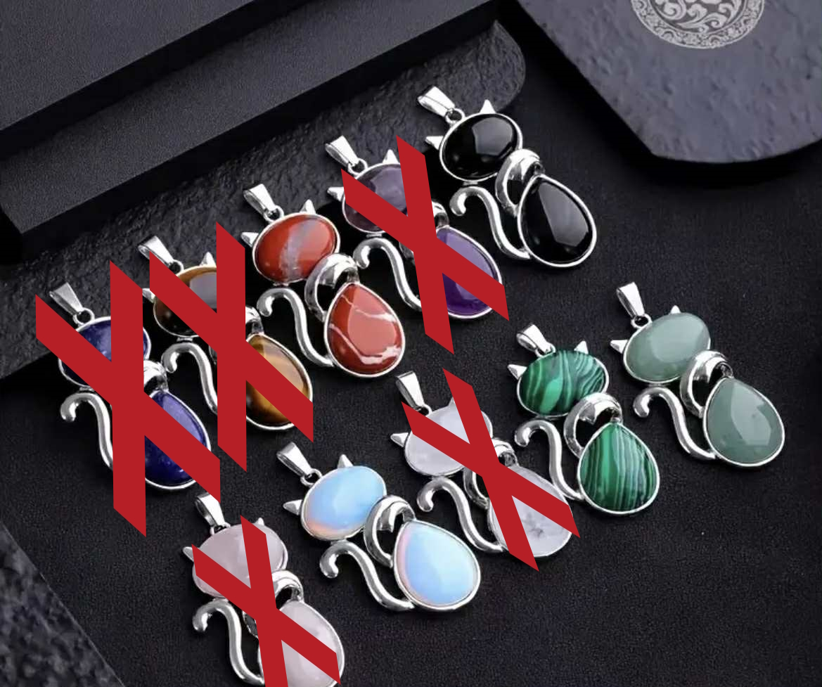 Collier Chat Pierre Naturelle (133)