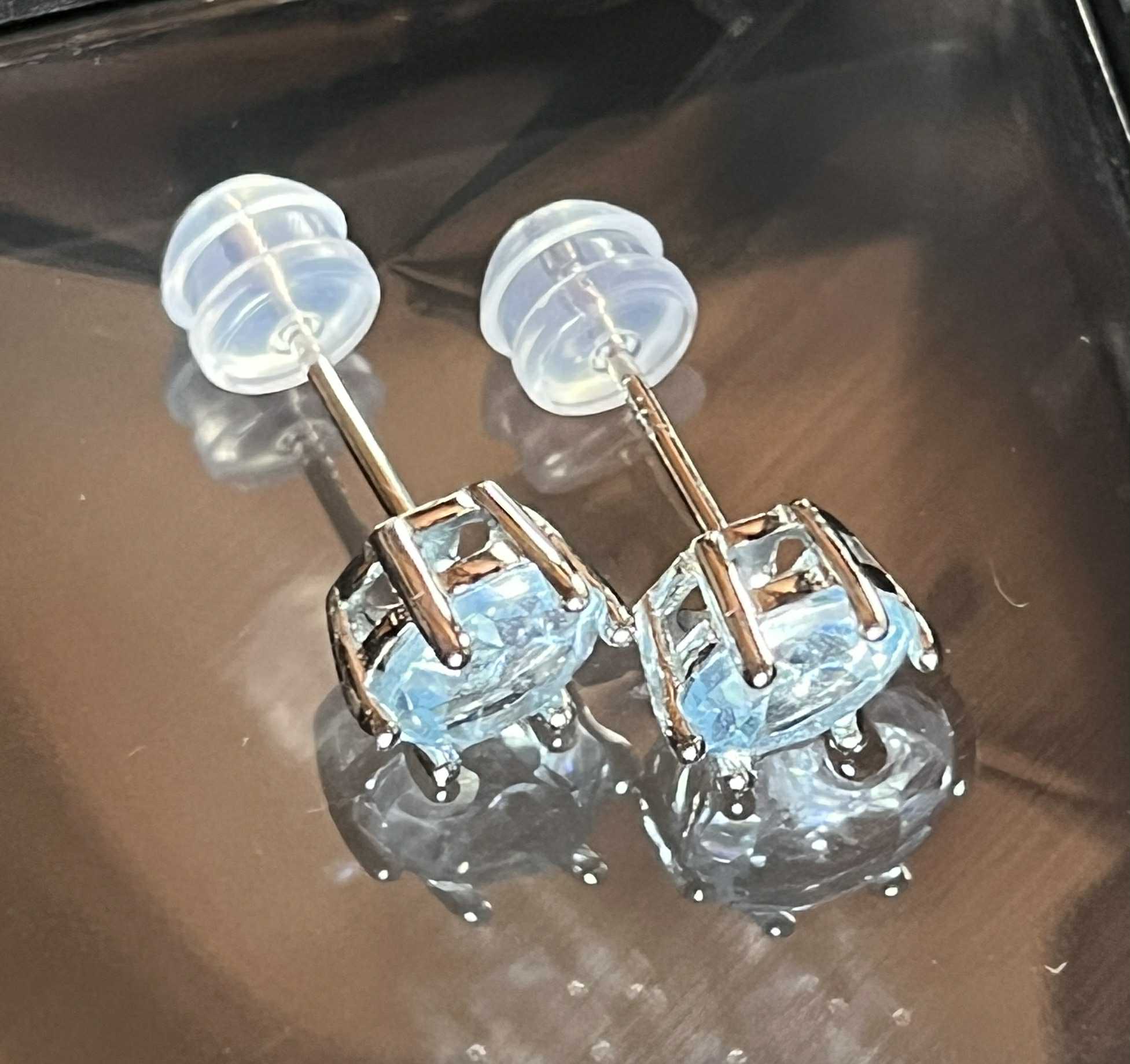 Boucles d'oreilles en argent S925 et Topaze naturelle (Arg7)
