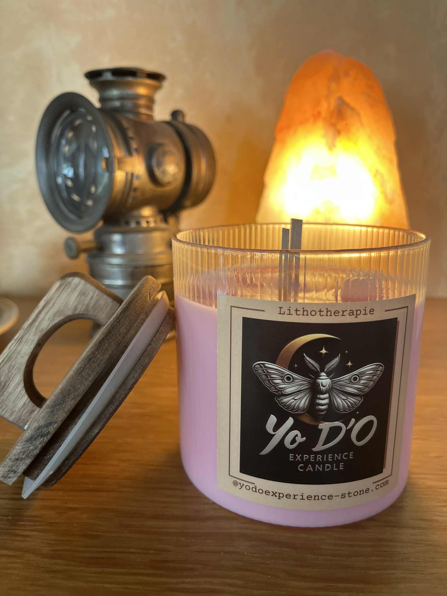 Bougie artisanale guérison profonde, paix intérieure et amour (Boug25)