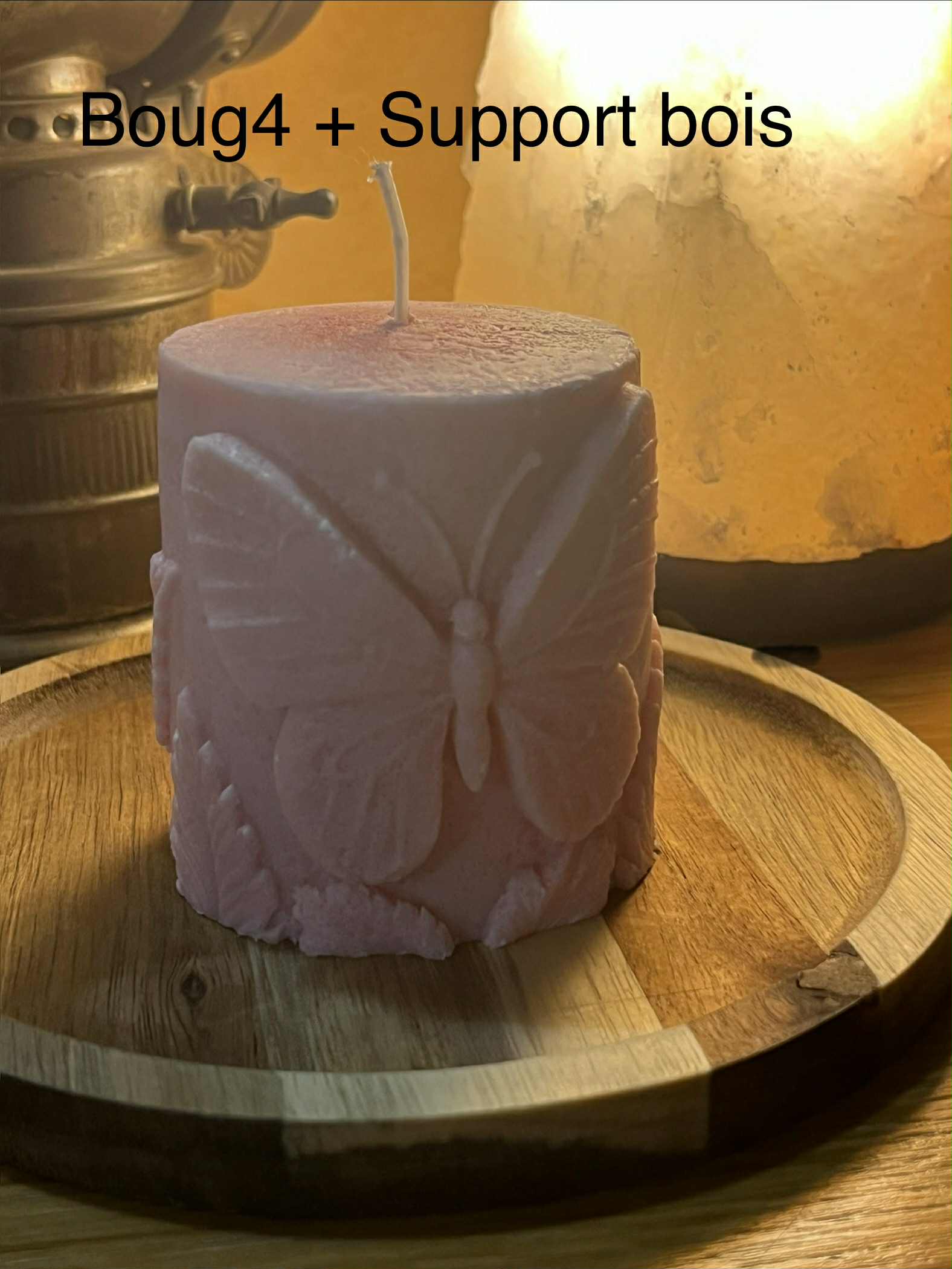 Bougie artisanale pureté, nouveau départ, féminité, effets apaisants et amélioration de l'humeur (Boug4)