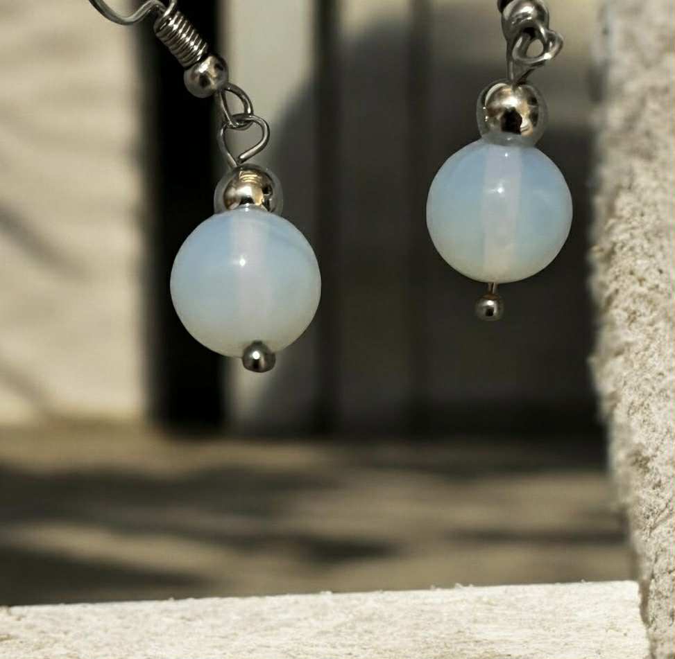 Boucles d'oreilles en pierres naturelles (107) Inspiration – Créativité – Harmonie – Équilibre émotionnel – Sérénité – Intuition – Protection – Éveil spirituel – Joie