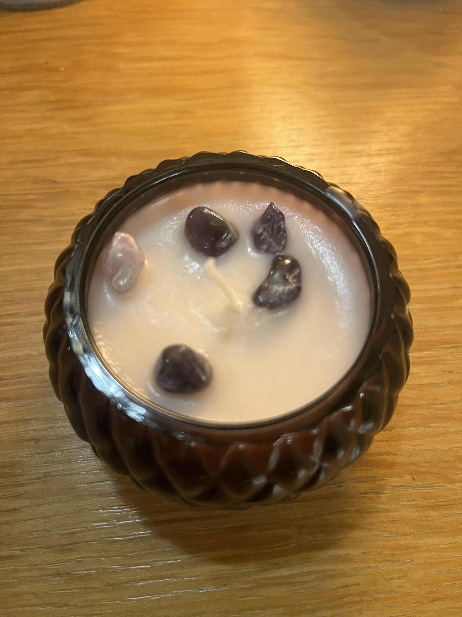 Bougie artisanale  (Boug65) sérénité tropicale, clarté d'esprit, équilibre, réconfort