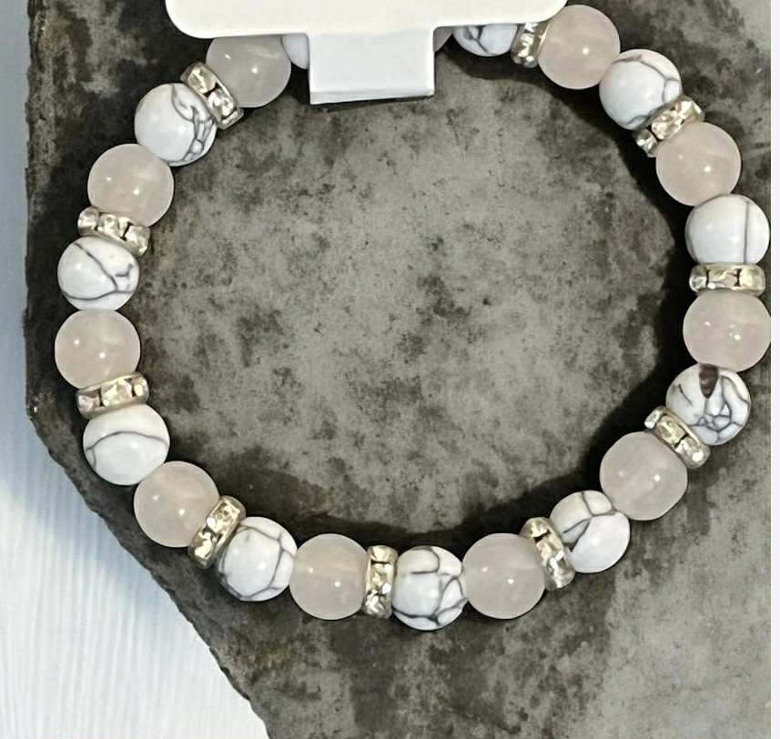 Bracelet en pierres naturelles (91) Amour – Sérénité – Apaisement – Protection – Équilibre émotionnel – Douceur – Confiance – Harmonie – Communication