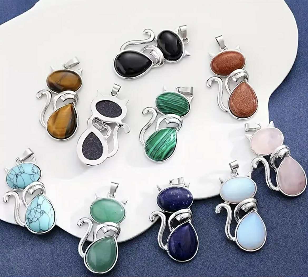 Collier Chat Pierre Naturelle (133)