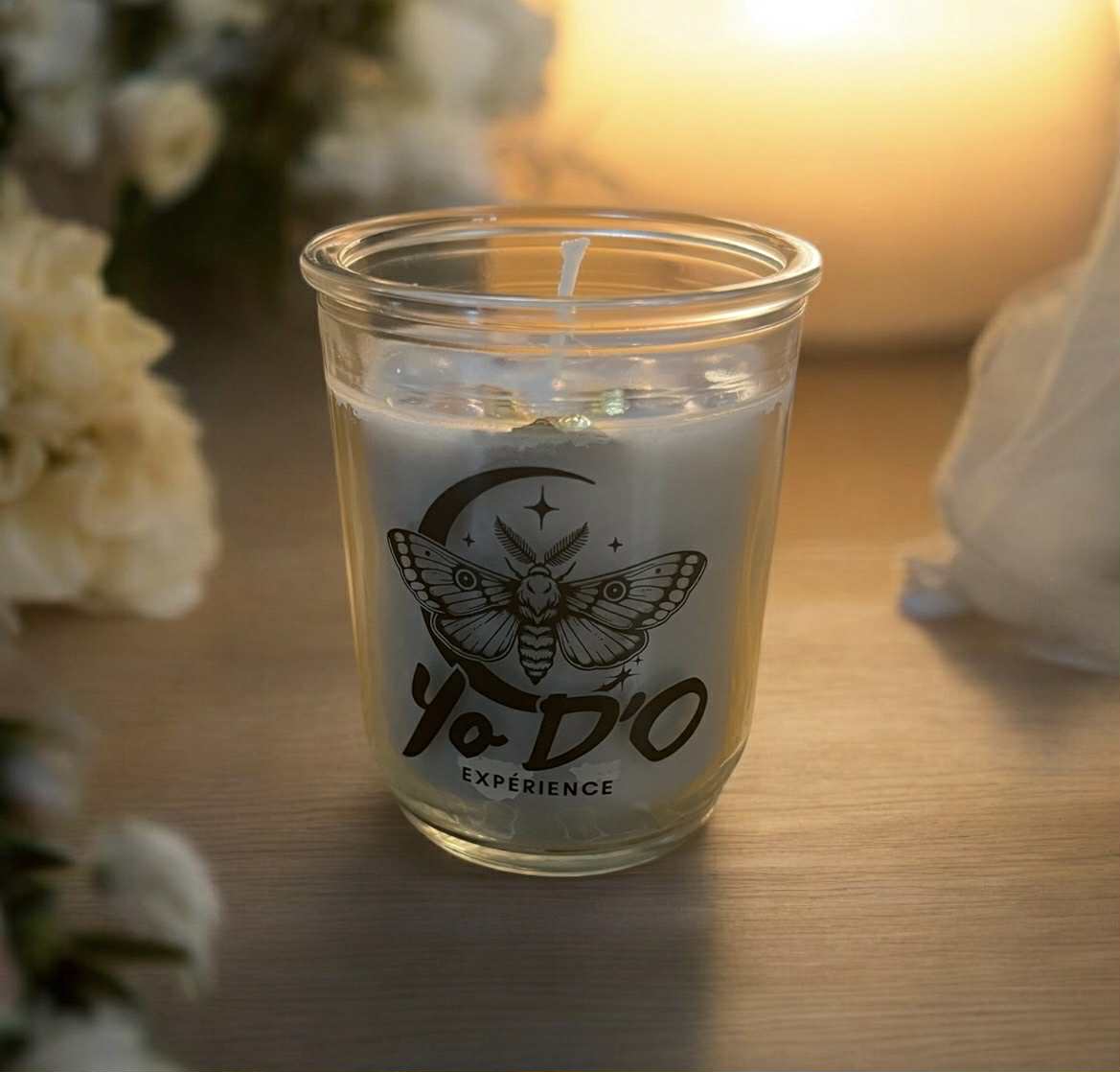 Bougie artisanale (Boug72)  fragilité, beauté, amour inconditionnel, douceur, apaisement 