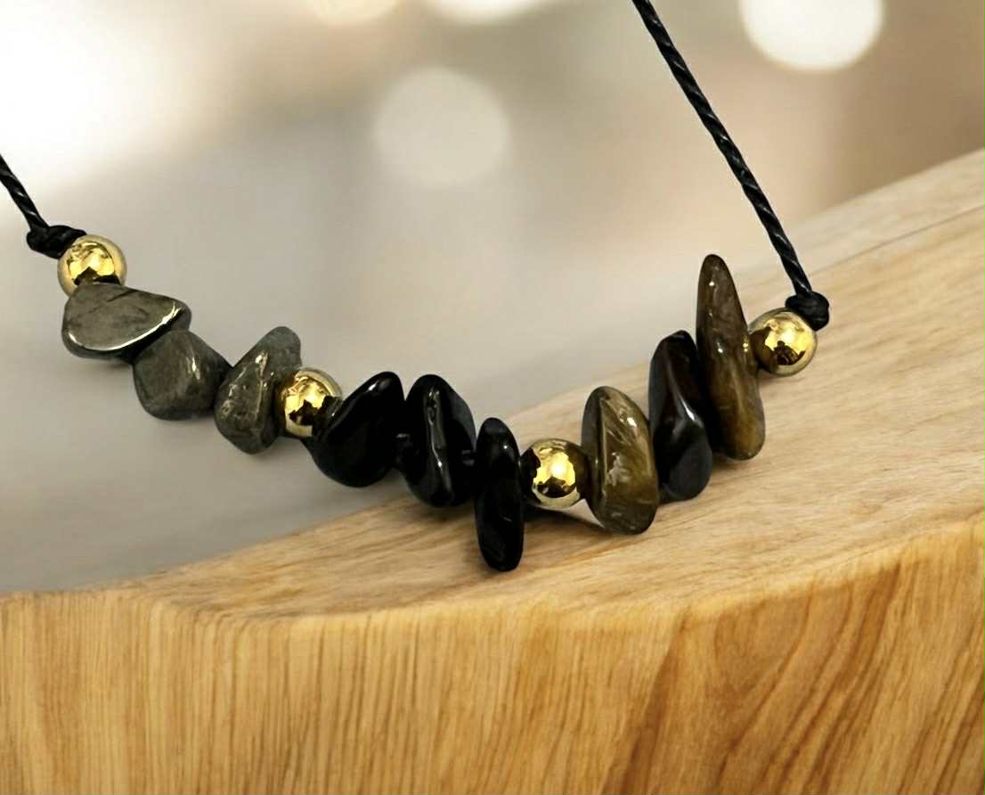 Bracelet en pierres naturelles :(39) Protection • Confiance • Énergie 