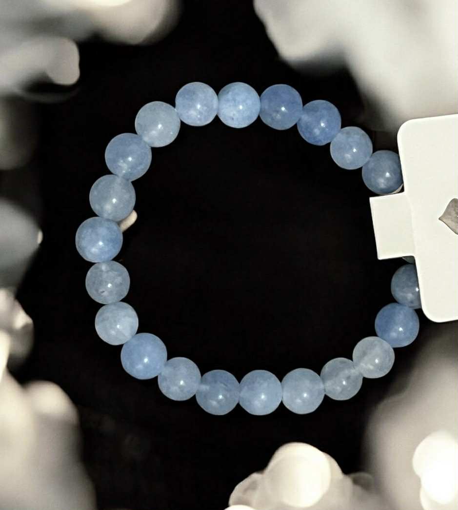 Bracelet en pierres naturelles (64) Apaisement • Communication • Sérénité • Clarté mentale • Douceur • Expression émotionnelle • Calme intérieur • Fluidité