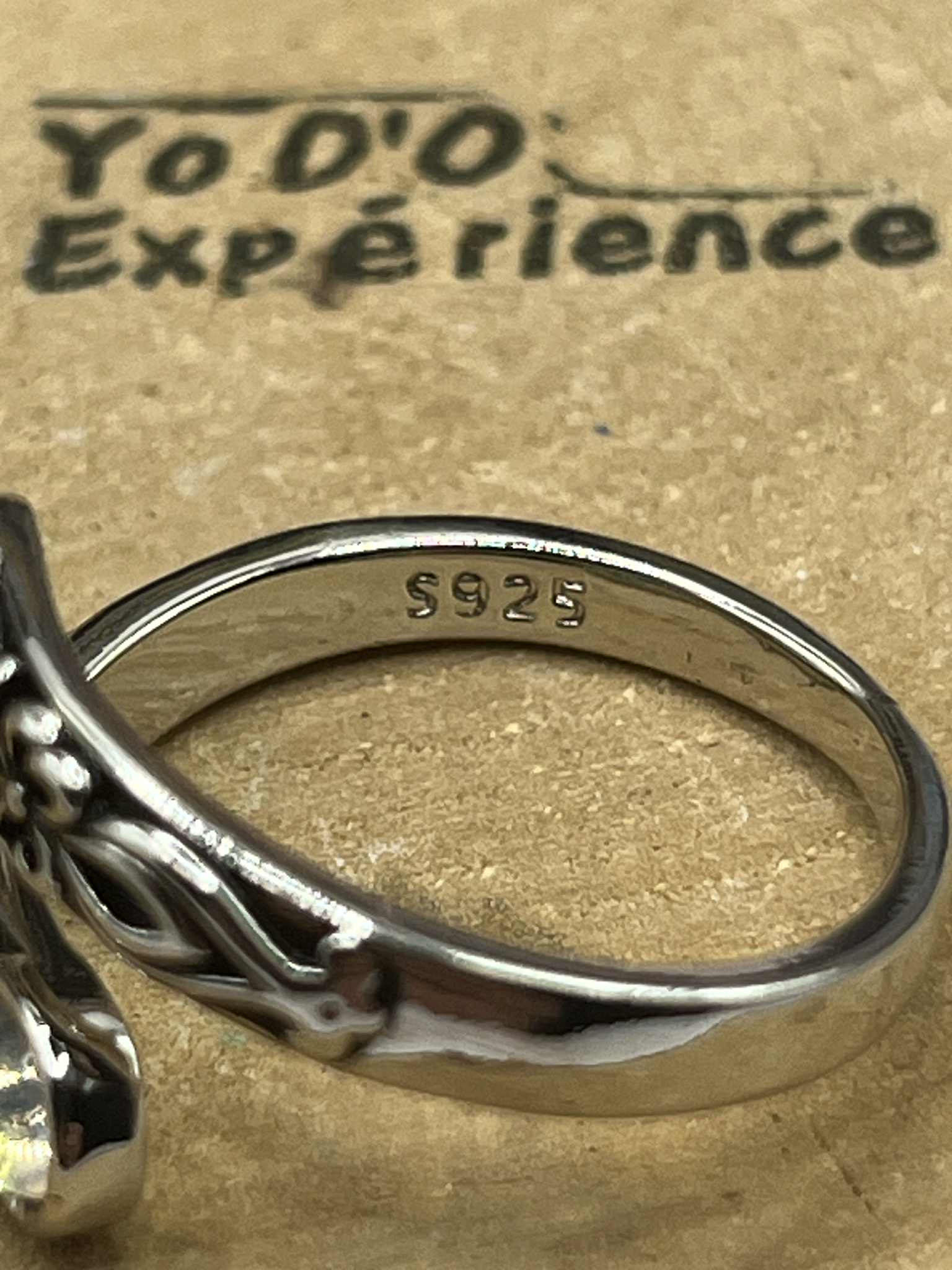 Bague en argent S925 avec pierre de lune (Arg3)