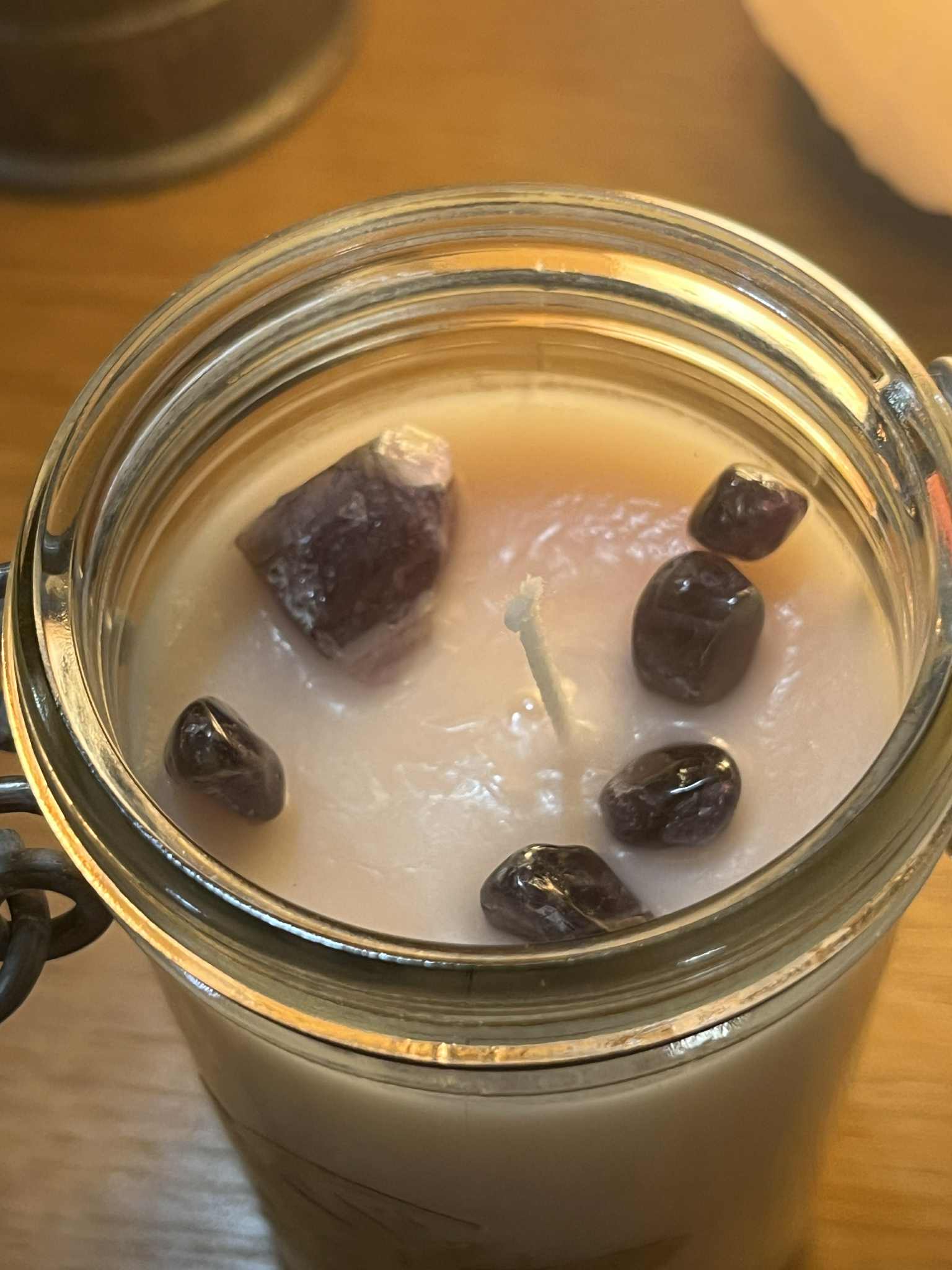 Bougie artisanale (Boug57) sérénité tropicale, clarté d'esprit, équilibre, réconfort 